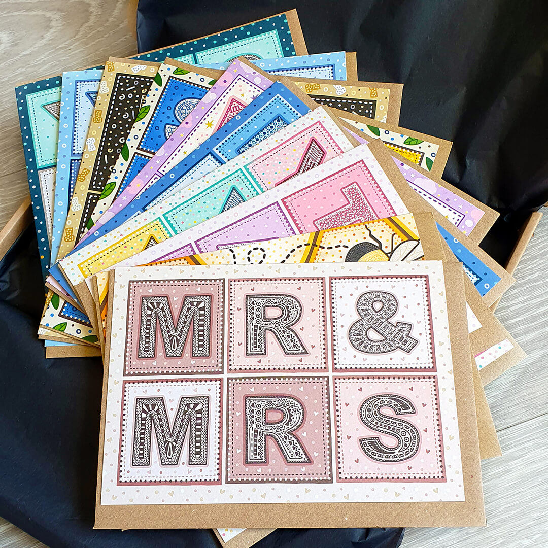 mystery box containing 10 thoughtful greeting cards for all occasions from Jess A Little Creative