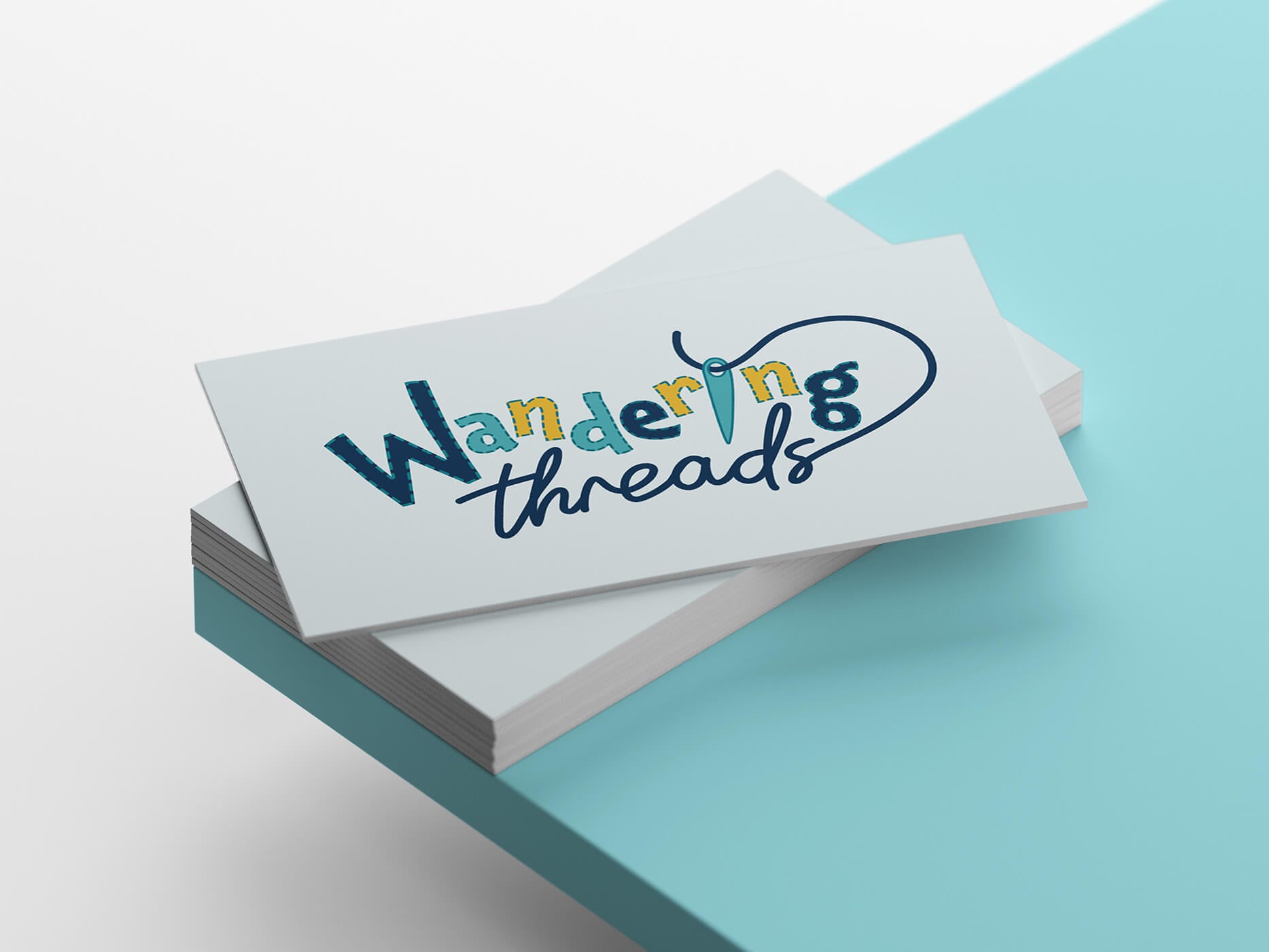 Wandering Threads logo designed by Jess A Little Creative