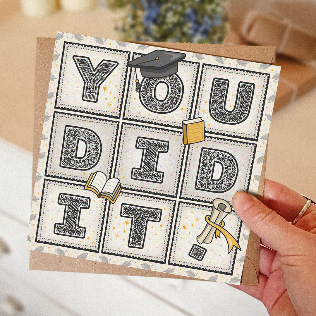 cute grad card ideas You Did It! Unique Graduation Card