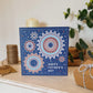 Blue mechanical Happy Father's Day card For mechanics, engineers, and all hardworking Dads Printed on recycled card