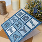 Unique birthday card for him Blue typographic birthday card for men Perfect for men or anyone who loves the colour blue Printed on recycled card Design features hand drawn lettering