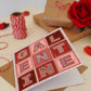 Red pink typographic Galentine's Day card Unique female friendship greeting card design Printed on recycled card